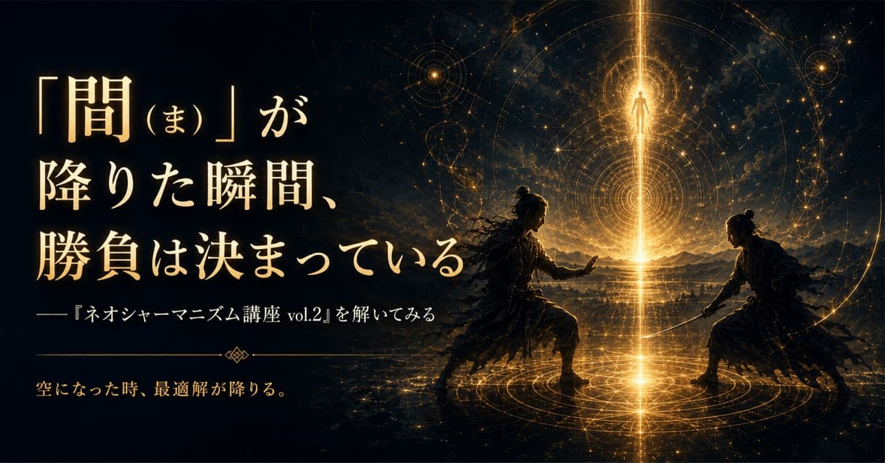 「間（ま）」が降りた瞬間、勝負は決まっている ──「ネオシャーマニズム講座 vol.2」を解いてみる
