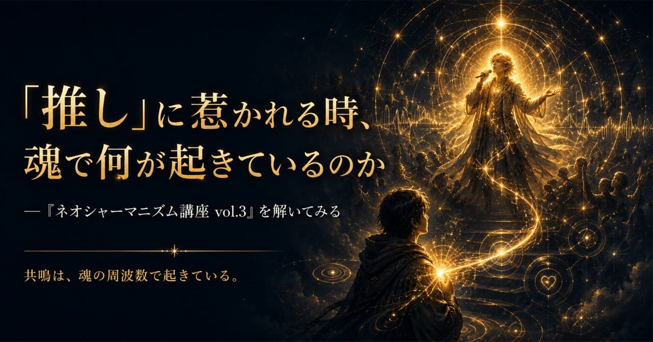 「推し」に惹かれる時、魂で何が起きているのか ──「ネオシャーマニズム講座 vol.3」を解いてみる