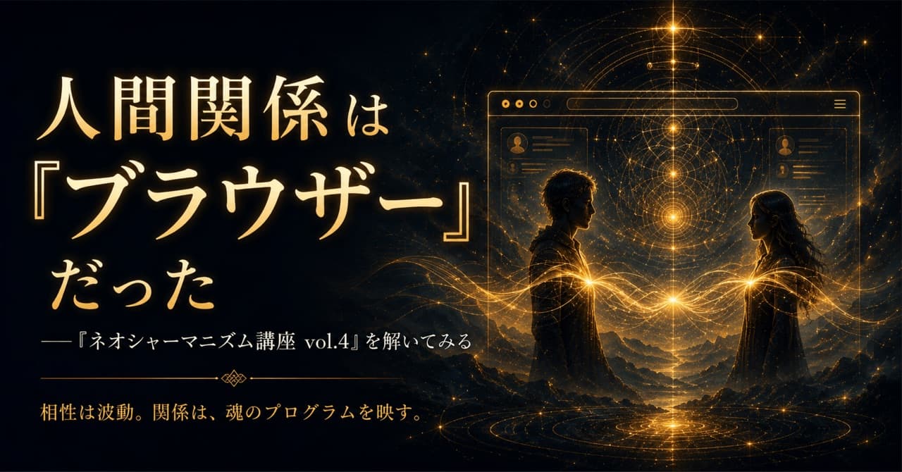 人間関係は「ブラウザー」だった ──「ネオシャーマニズム講座 vol.4」を解いてみる