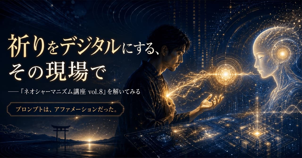 祈りをデジタルにする、その現場で ──「ネオシャーマニズム講座 vol.8」を解いてみる